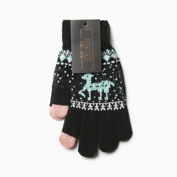 Перчатки подростковые MINAKU 21 см черный Перчатки подростковые MINAKU 21 см черный