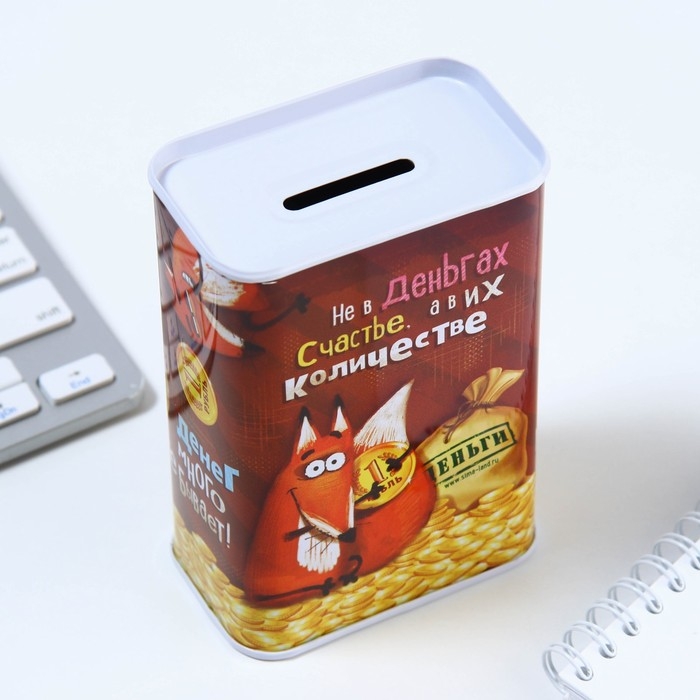Копилка «Денег много не бывает», 6,5 х 12 см Копилка «Денег много не бывает», 6,5 х 12 см