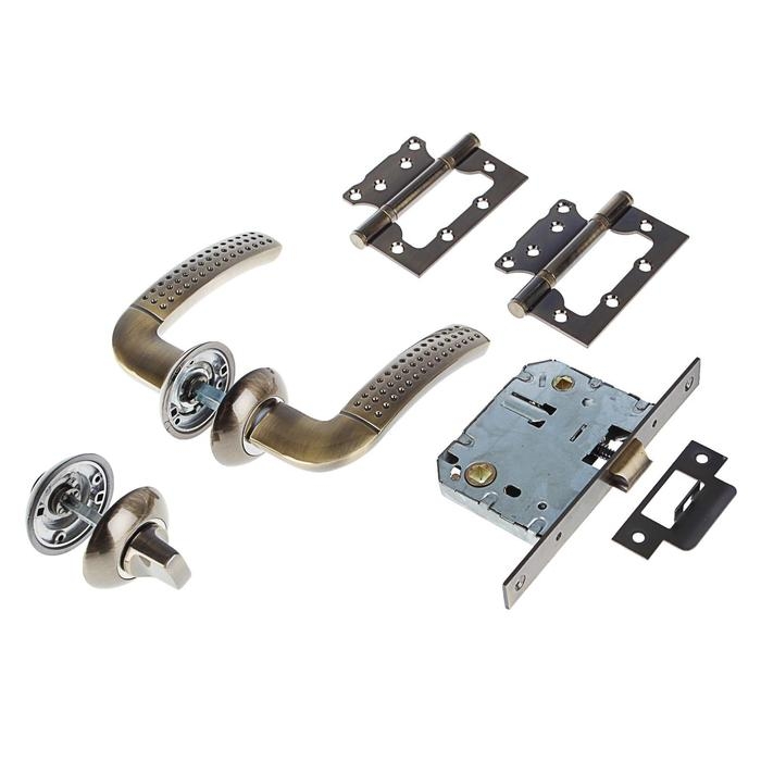 Комплект для двери  Комплект для двери "Фабрика Замков" SET 04-C 170 2H BK AB, цвет старая бронза