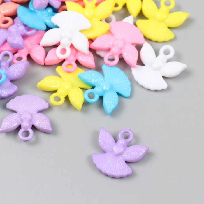 Декор для творчества пластик Декор для творчества пластик "Ангелочки с сердечками" цветные набор 25 гр 0,6х2,2х2,2 см