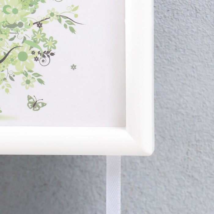 Фоторамка двойная на тесьме  L-4 10х15 см  белый (пластиковый экран)