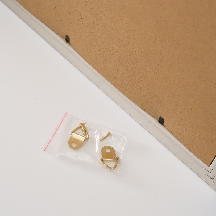 Фоторамка пластик на 4 фото 9х13 см магнитная доска, магниты, маркер, серебро 50х30х1,4 см   1042860