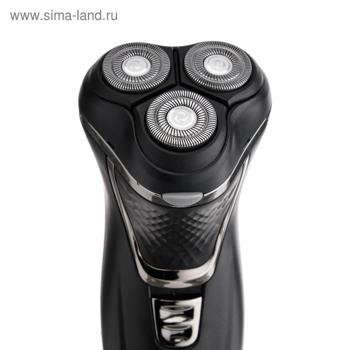 Электробритва Centek CT-2176, 3 Вт, роторная, 3 плавающие головки, АКБ, черная Электробритва Centek CT-2176, 3 Вт, роторная, 3 плавающие головки, АКБ, черная