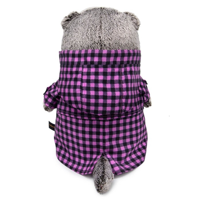 Мягкая игрушка «Кот Басик», в клетчатом плаще, 19 см Мягкая игрушка «Кот Басик», в клетчатом плаще, 19 см