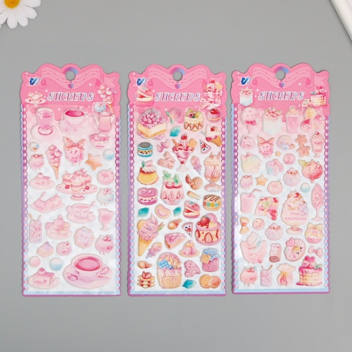 Наклейка пластик мягкие Наклейка пластик мягкие "Сладкая жизнь" МИКС 24х10 см