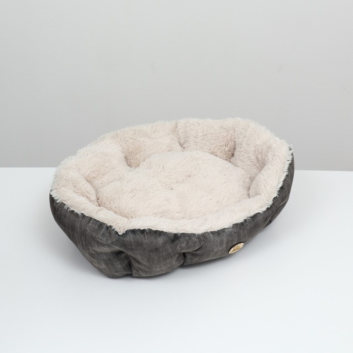 Лежанка-транформер, велюр + иск. мех, 60 х 50 х 15 см, микс Лежанка-транформер, велюр + иск. мех, 60 х 50 х 15 см, микс