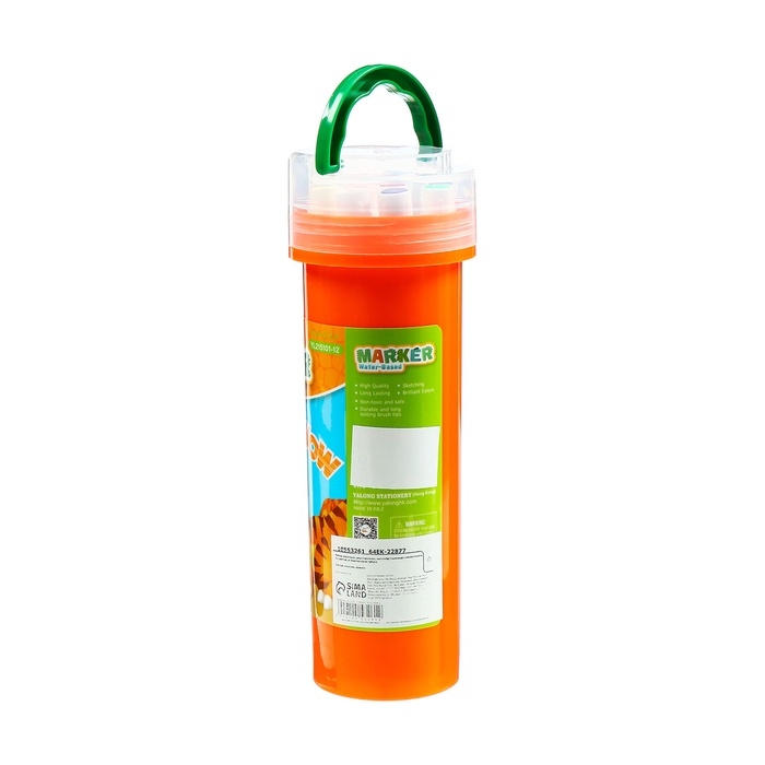 Набор маркеров 12 цветов двусторонние, кистеобр/пулевидн наконечники в пластиковом тубусе Набор маркеров 12 цветов двусторонние, кистеобр/пулевидн наконечники в пластиковом тубусе