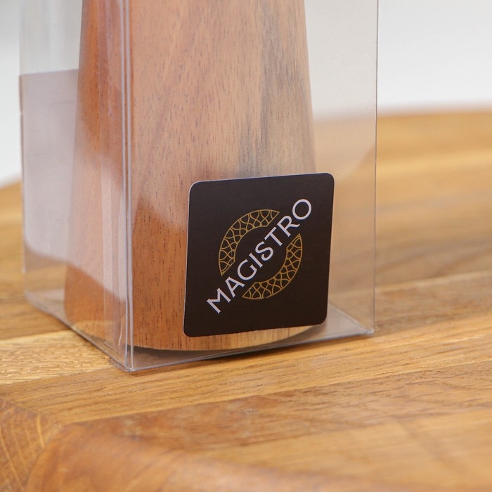 Мельница для специй Magistro Wooden, 5×16,5 см, керамический механизм, цвет коричневый Мельница для специй Magistro Wooden, 5×16,5 см, керамический механизм, цвет коричневый