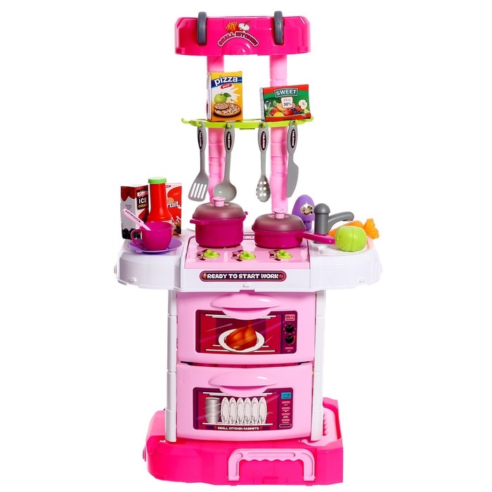 Игровой модуль в чемодане на колёсиках 3 в 1: плита, кухня, чемодан, 43 предмета Игровой модуль в чемодане на колёсиках 3 в 1: плита, кухня, чемодан, 43 предмета