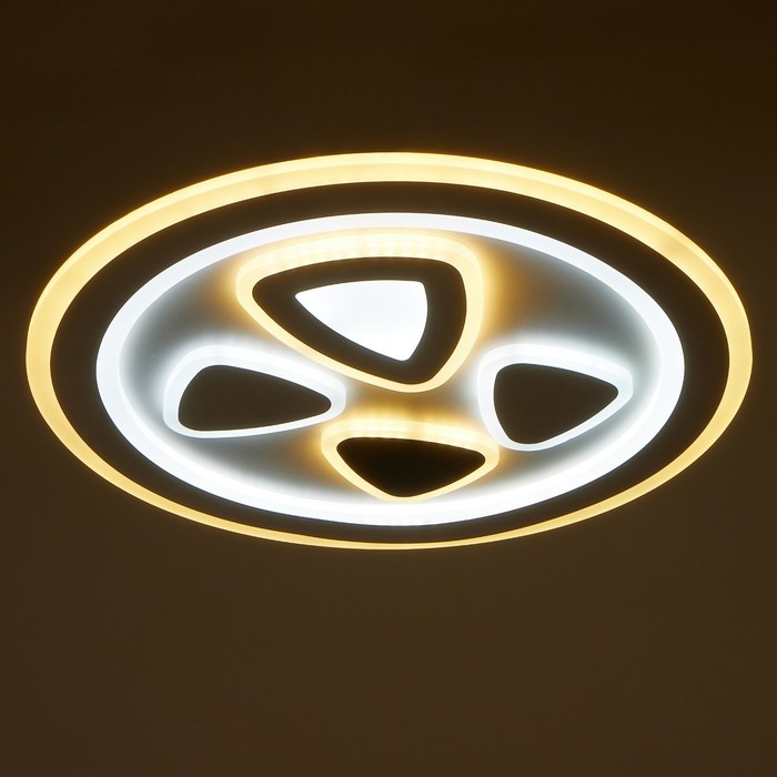 Светильник с ПДУ 660612N LED 160Вт 3 режима 3000-6000К диммер белый 49х49х4 см BayerLux