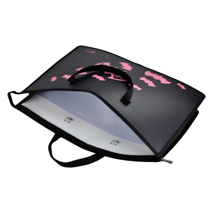 Папка для чертежей и рисунков А3, 450 х 330 х 90 мм, с ручками, пластиковая, молния сверху, Феникс  Папка для чертежей и рисунков А3, 450 х 330 х 90 мм, с ручками, пластиковая, молния сверху, Феникс "Летучая мышь"