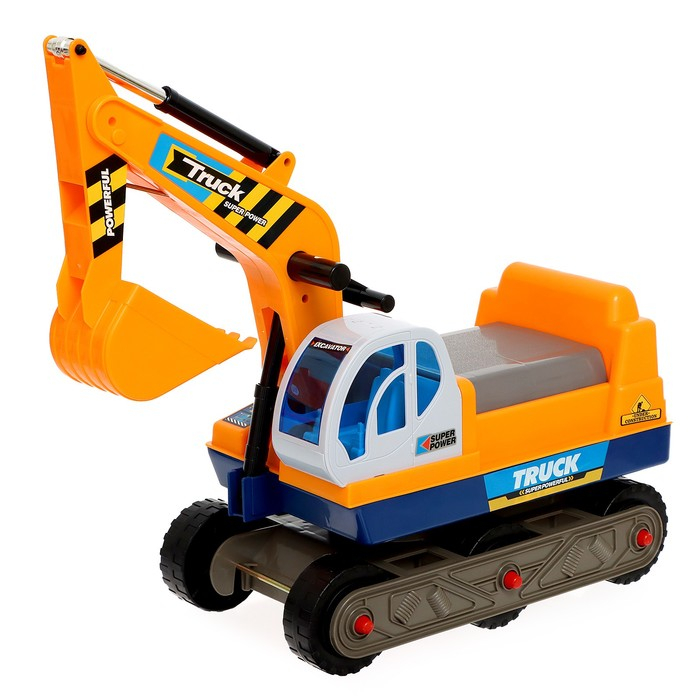 Толокар «Экскаватор», подвижный ковш, цвет жёлтый Толокар «Экскаватор», подвижный ковш, цвет жёлтый