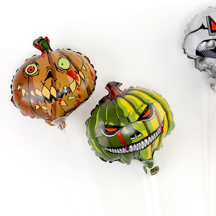 Шар фольгированный 12" &laquo;Тыквы монстры&raquo;, набор 4 шт.