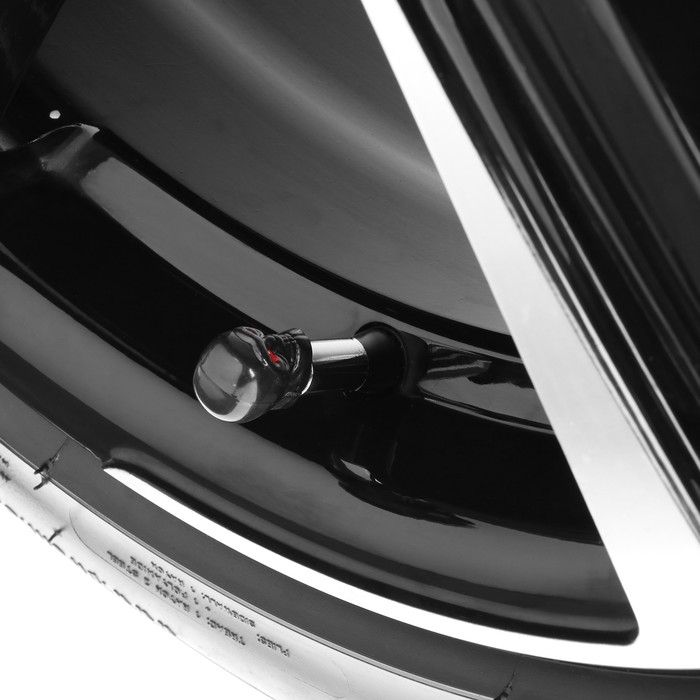 Колпачок на вентиль TORSO,  Колпачок на вентиль TORSO, "Череп", черный, набор 4 шт