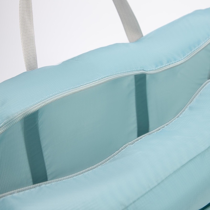 Сумка дорожная на молнии, наружный карман, держатель для чемодана, цвет голубой Сумка дорожная на молнии, наружный карман, держатель для чемодана, цвет голубой