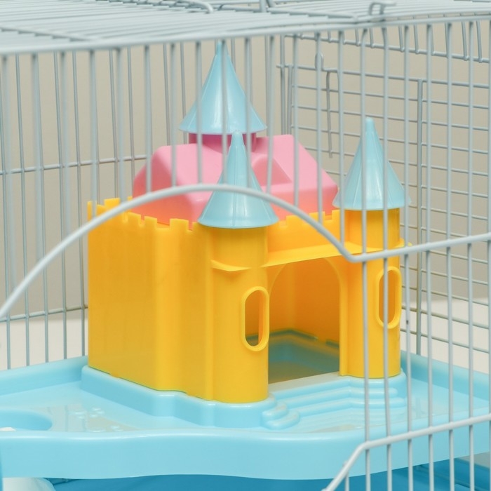 Клетка для грызунов Клетка для грызунов "Пижон", укомплектованная с замком, 37 х 27 х 30 см, голубая