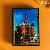 Шкатулка «Москва. Собор», 10×14 см, лаковая миниатюра