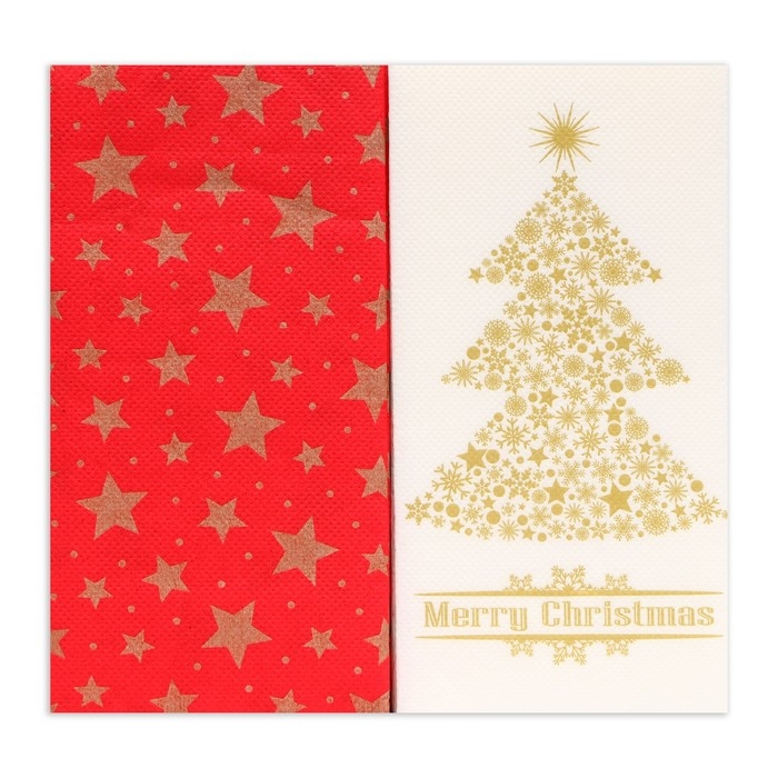 Новогодние салфетки бумажные Bouquet Original de luxe «Золотая ель + Красный», 2 слоя, 33х33 см, 20 шт. Новогодние салфетки бумажные Bouquet Original de luxe «Золотая ель + Красный», 2 слоя, 33х33 см, 20 шт.