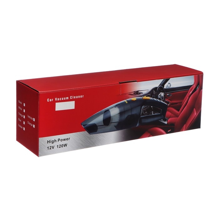 Пылесос автомобильный, 5 насадок, 140 Вт, 12 В, черный