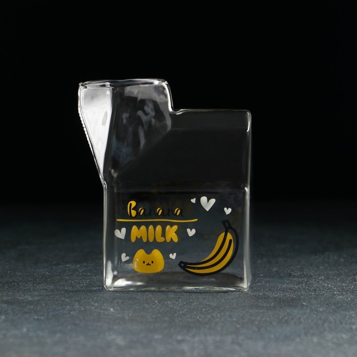 Молочник стеклянный «Пакет», 400 мл, 7×9×9,5 см Молочник стеклянный «Пакет», 400 мл, 7×9×9,5 см