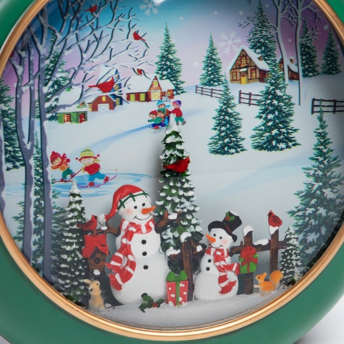 Фигура светодиодная «Зимнее сияние», 20.9х21.3х8.5 см, музыка, батарейки ААх3 (не в комплекте), USB, свечение тёплое белое Фигура светодиодная «Зимнее сияние», 20.9х21.3х8.5 см, музыка, батарейки ААх3 (не в комплекте), USB, свечение тёплое белое