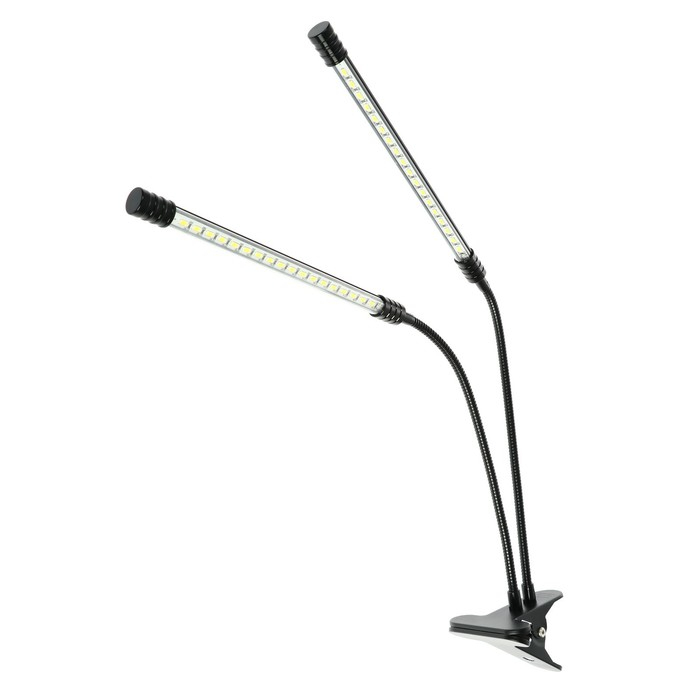 Фитосветильник светодиодный, 18 Вт, 250 мм, IP66, 5 В, USB, полноспектр., прищепка, таймер Фитосветильник светодиодный, 18 Вт, 250 мм, IP66, 5 В, USB, полноспектр., прищепка, таймер