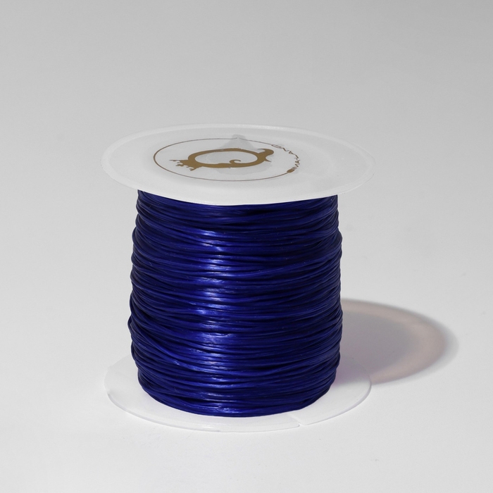 Нить силиконовая (резинка) d=1 мм, L=10 м (прочность 2250 денье), цвет синий Нить силиконовая (резинка) d=1 мм, L=10 м (прочность 2250 денье), цвет синий