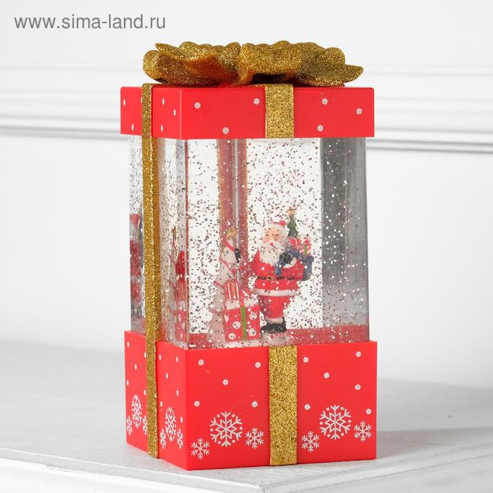 Светодиодная фигура «Подарок красный» 10 × 19 × 10 см, пластик, батарейки ААх3 (не в комплекте), USB, свечение тёплое белое Светодиодная фигура «Подарок красный» 10 × 19 × 10 см, пластик, батарейки ААх3 (не в комплекте), USB, свечение тёплое белое