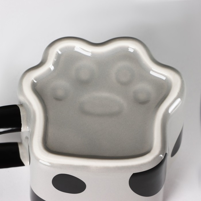 Кружка керамическая «Лапа тигра», 350 мл, цвет серый Кружка керамическая «Лапа тигра», 350 мл, цвет серый