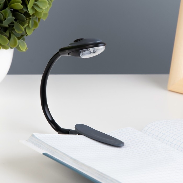 Лампа для чтения на прищепке Лампа для чтения на прищепке "Лоск, серая" 1LED 25х2х3,5 RISALUX