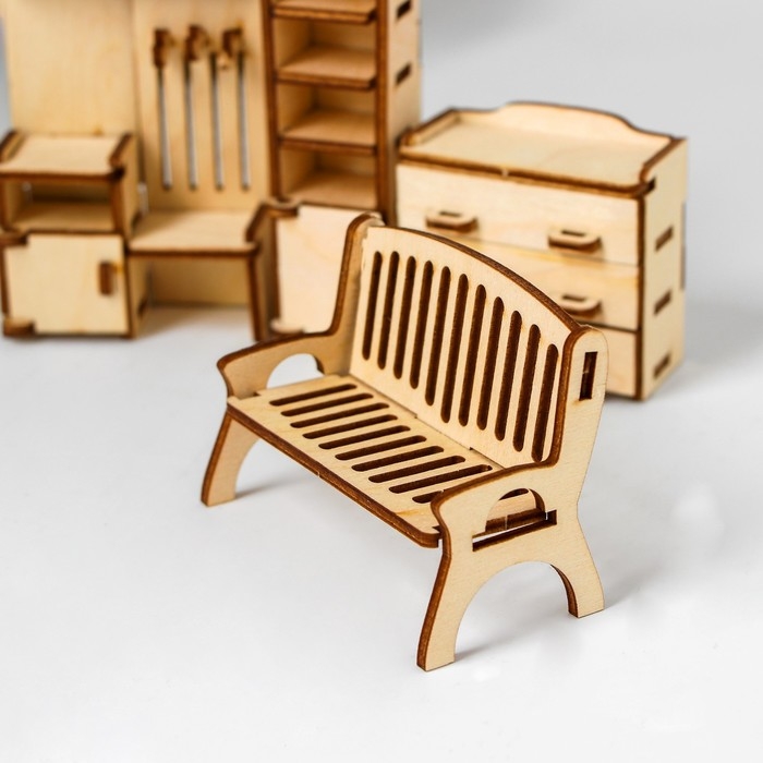 Набор игрушечной мебели для кукол «Прихожая» Набор игрушечной мебели для кукол «Прихожая»