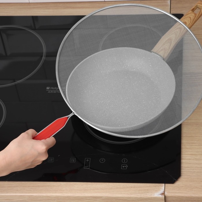 Экран от брызг Доляна, d=33 см, с ручкой Экран от брызг Доляна, d=33 см, с ручкой