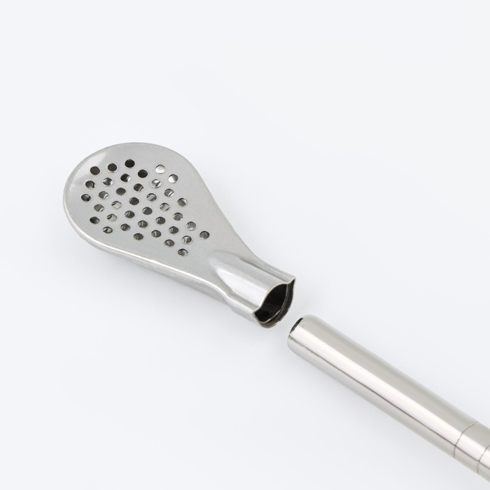 Бомбилья для чая Йерба Мате мини, набор 4 штуки с щёточками для чистки, серебро, l-18.5 см Бомбилья для чая Йерба Мате мини, набор 4 штуки с щёточками для чистки, серебро, l-18.5 см