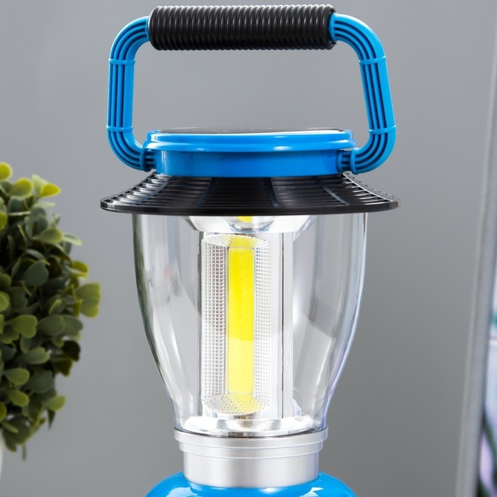 Светильник Светильник "Алдни" LED 12Вт USB от батареек 4хАА синий 12,5х12,5х21,5 см RISALUX