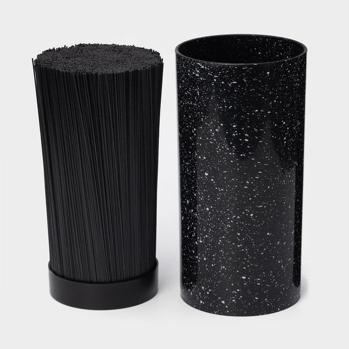 Подставка под ножи с наполнителем «Чёрный гранит», 22×11 см, цвет чёрный Подставка под ножи с наполнителем «Чёрный гранит», 22×11 см, цвет чёрный