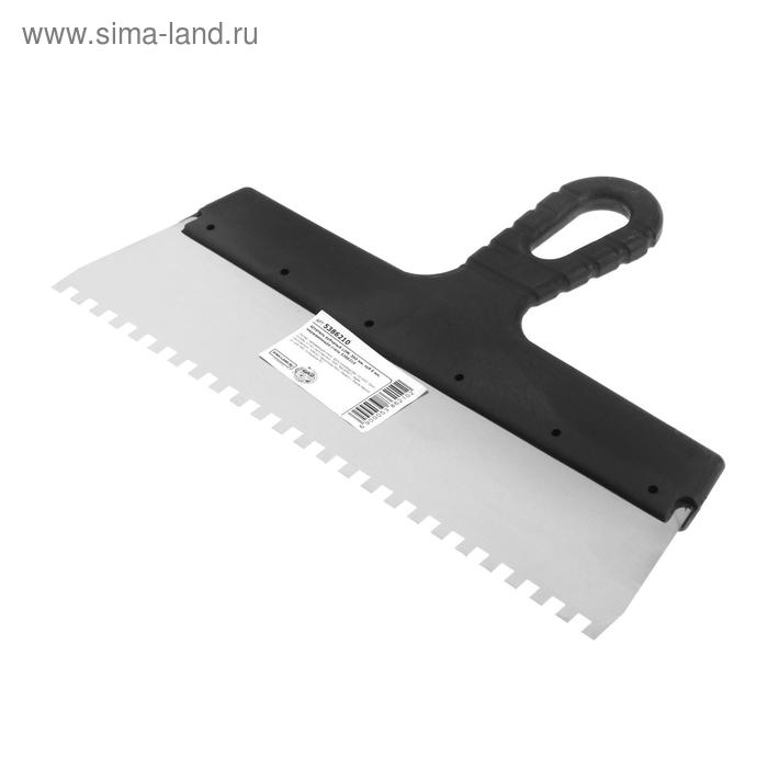 Шпатель зубчатый ЛОМ, 300 мм, зуб 6 мм, нержавеющая сталь Шпатель зубчатый ЛОМ, 300 мм, зуб 6 мм, нержавеющая сталь
