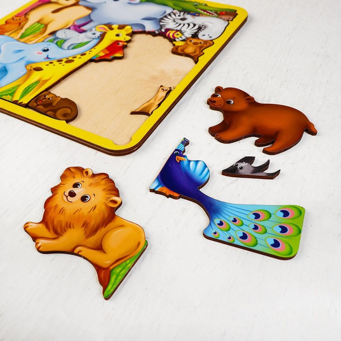 Головоломка «Животные мира» 27х27 см Головоломка «Животные мира» 27х27 см