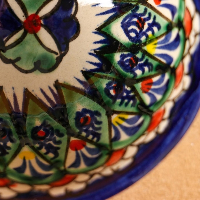 Пиала Риштанская керамика  Пиала Риштанская керамика "Узоры",  9,5 см микс