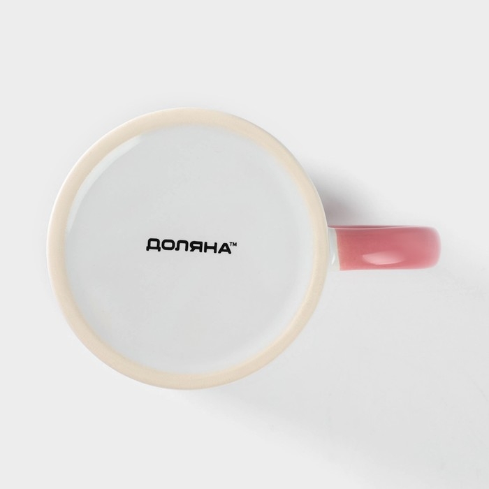Кружка керамическая Доляна Twist, 350 мл, 12×8×9,5 см, цвет белый Кружка керамическая Доляна Twist, 350 мл, 12×8×9,5 см, цвет белый