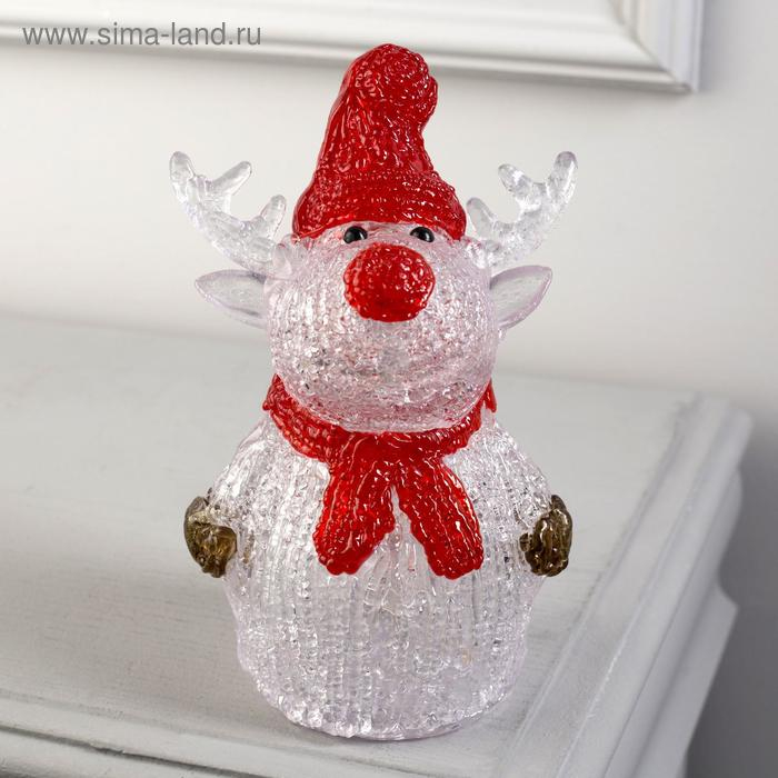 Светодиодная фигура «Оленёнок в шапке» 7 × 25 × 7 см, акрил, 10 LED, батарейки ААх2 (не в комплекте), свечение белое Светодиодная фигура «Оленёнок в шапке» 7 × 25 × 7 см, акрил, 10 LED, батарейки ААх2 (не в комплекте), свечение белое