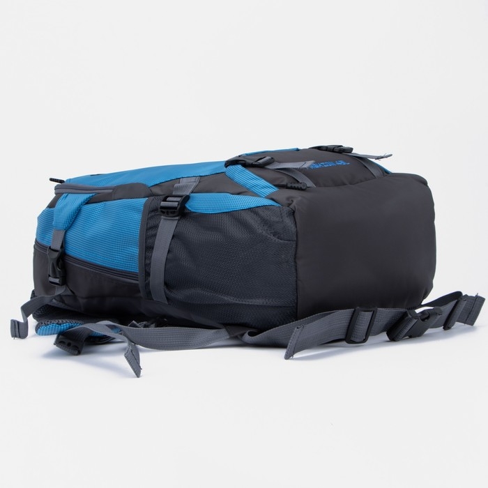 Рюкзак туристический на молнии, 22/27 л, 3 наружных кармана, с расширением, цвет голубой Рюкзак туристический на молнии, 22/27 л, 3 наружных кармана, с расширением, цвет голубой