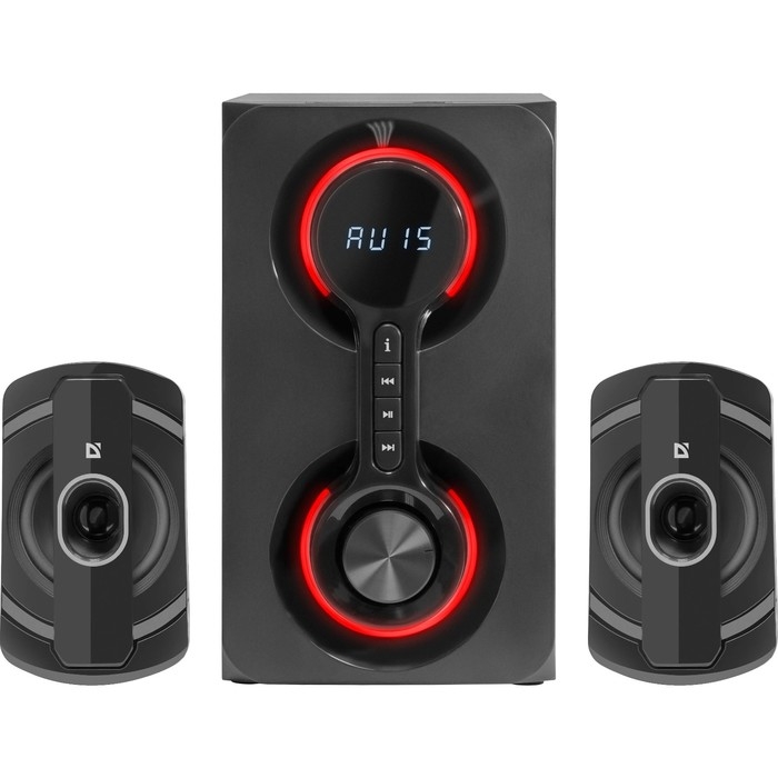 Компьютерные колонки 2.1 Defender Eclipse, 2х10 Вт + 20 Вт, USB, SD, AUX, BT,  черные Компьютерные колонки 2.1 Defender Eclipse, 2х10 Вт + 20 Вт, USB, SD, AUX, BT,  черные