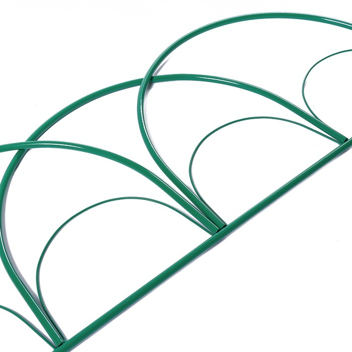 Ограждение декоративное, 50 × 425 см, 5 секций, металл, зелёное, «Парашют», Greengo Ограждение декоративное, 50 × 425 см, 5 секций, металл, зелёное, «Парашют», Greengo