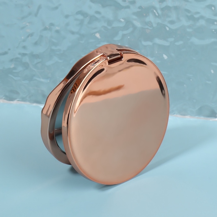 Зеркало складное «Волны», d = 7,5 см, цвет розовое золото Зеркало складное «Волны», d = 7,5 см, цвет розовое золото