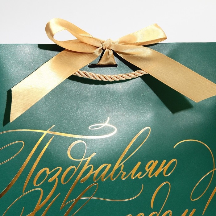 Пакет подарочный новогодний «My congratters», 26 х 25 х 11 см, Новый год Пакет подарочный новогодний «My congratters», 26 х 25 х 11 см, Новый год