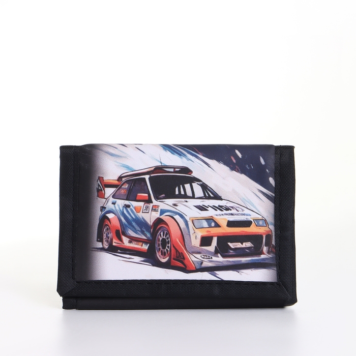 Кошелёк детский на липучке &laquo;Выбражулька&raquo;, цвет чёрный