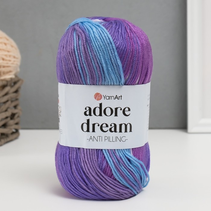Пряжа Пряжа "Adore Dream" 100% акрил антипиллинг 280м/100г (1056 фиолет-суровый)