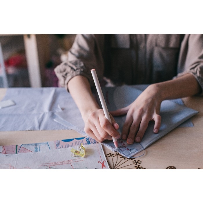 Карандаш для ткани, самозатачивающийся, 17 см, цвет белый Карандаш для ткани, самозатачивающийся, 17 см, цвет белый