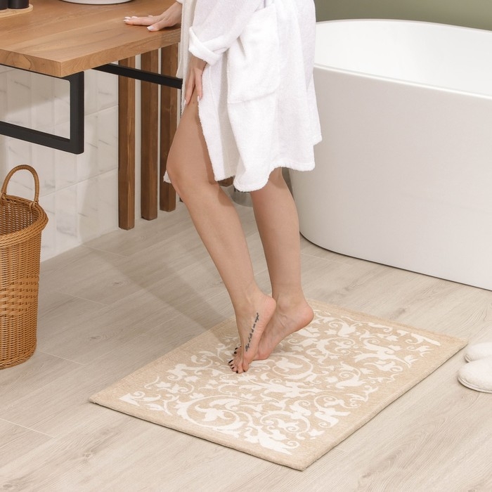 Коврик для ванной SAVANNA «Вей», 60×90 см, цвет коричневый Коврик для ванной SAVANNA «Вей», 60×90 см, цвет коричневый