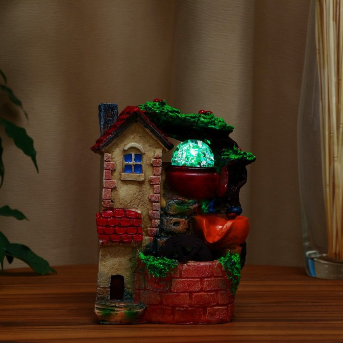 Фонтан Фонтан "Домик для гномиков" 9,5х13х20 см (с подсветкой)